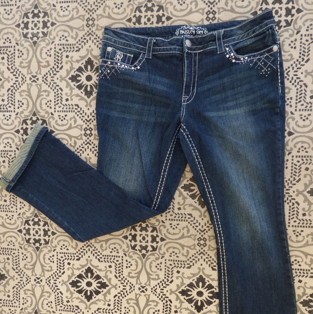 Paisley Sky Bootcut Jeans